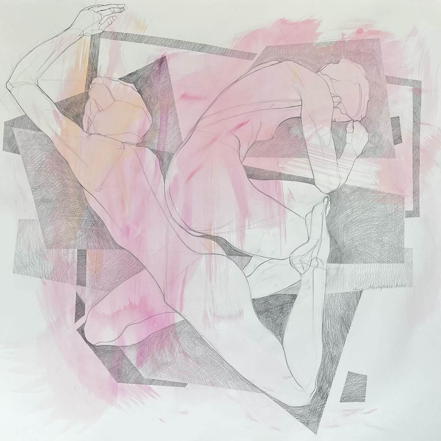 Detached [Oderwani], 120x110cm Inks, aquarelle, graphite, paper