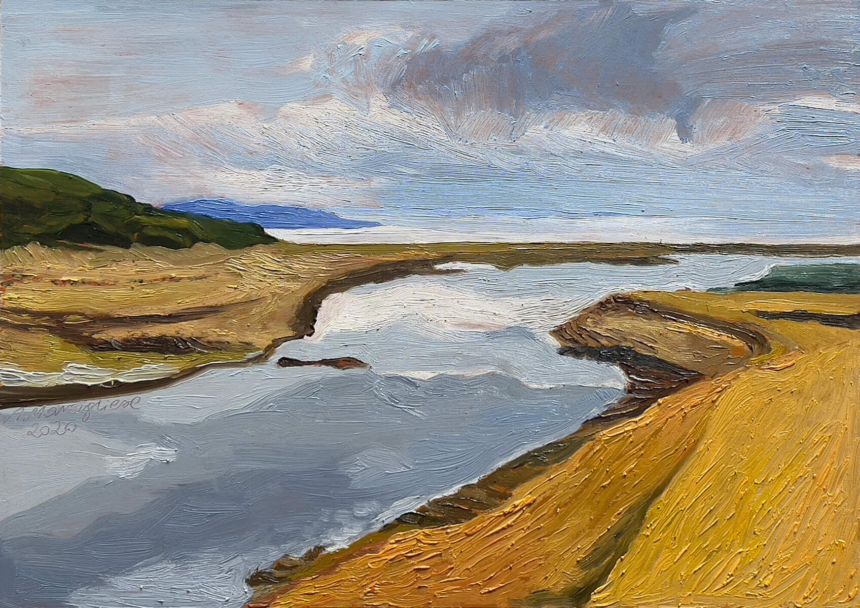 Seriously british beaches 2021, 42cmx30cm, oil on board